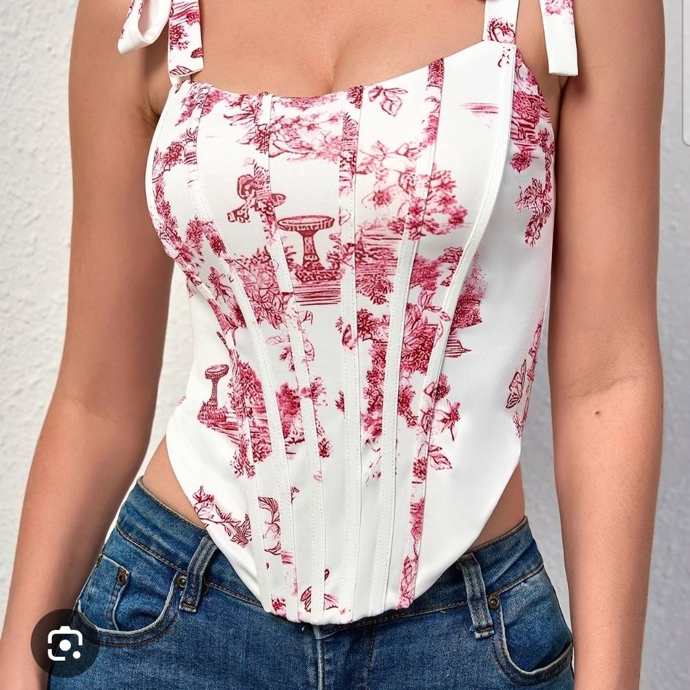 Fashion Nova Women's Cream and Brown Top